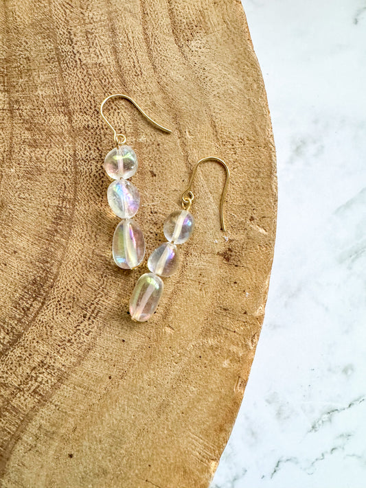Iridescent Tiered Earrings