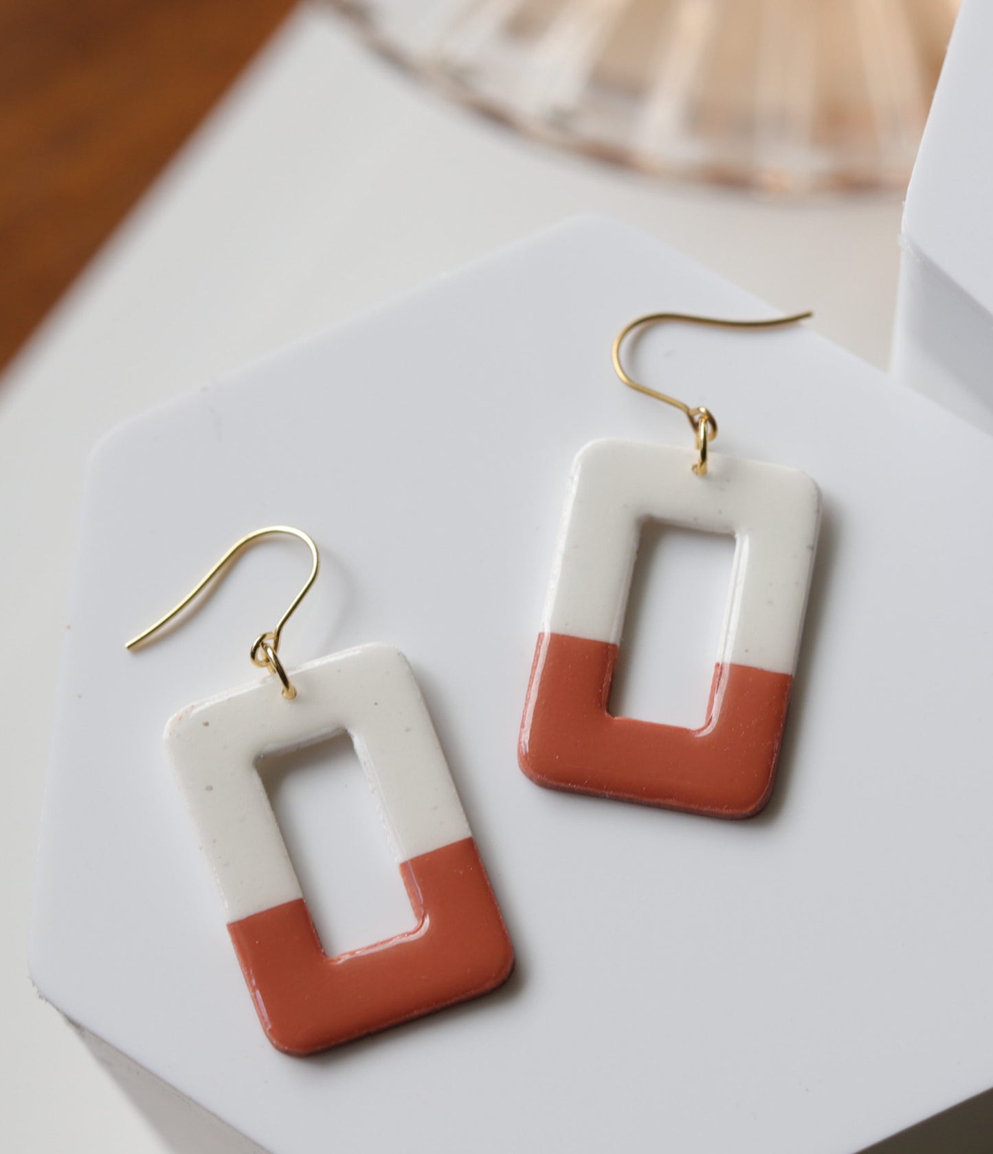 Color Block Birch Earrings