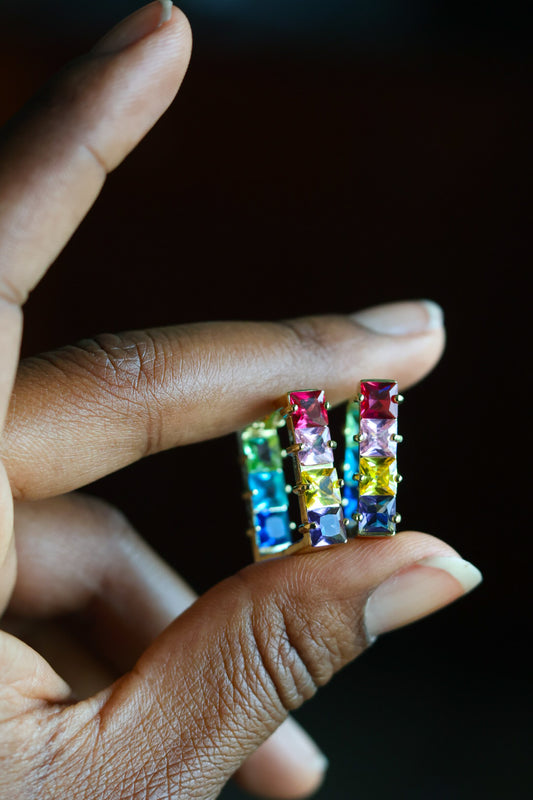 Color Block Hoops