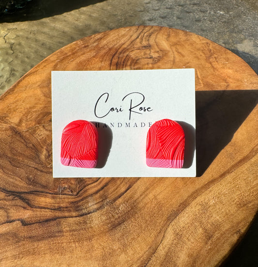 Arch Studs - Red/Pink