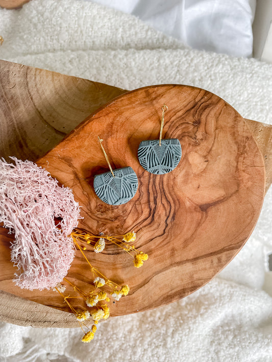 Sage Textured Hoops