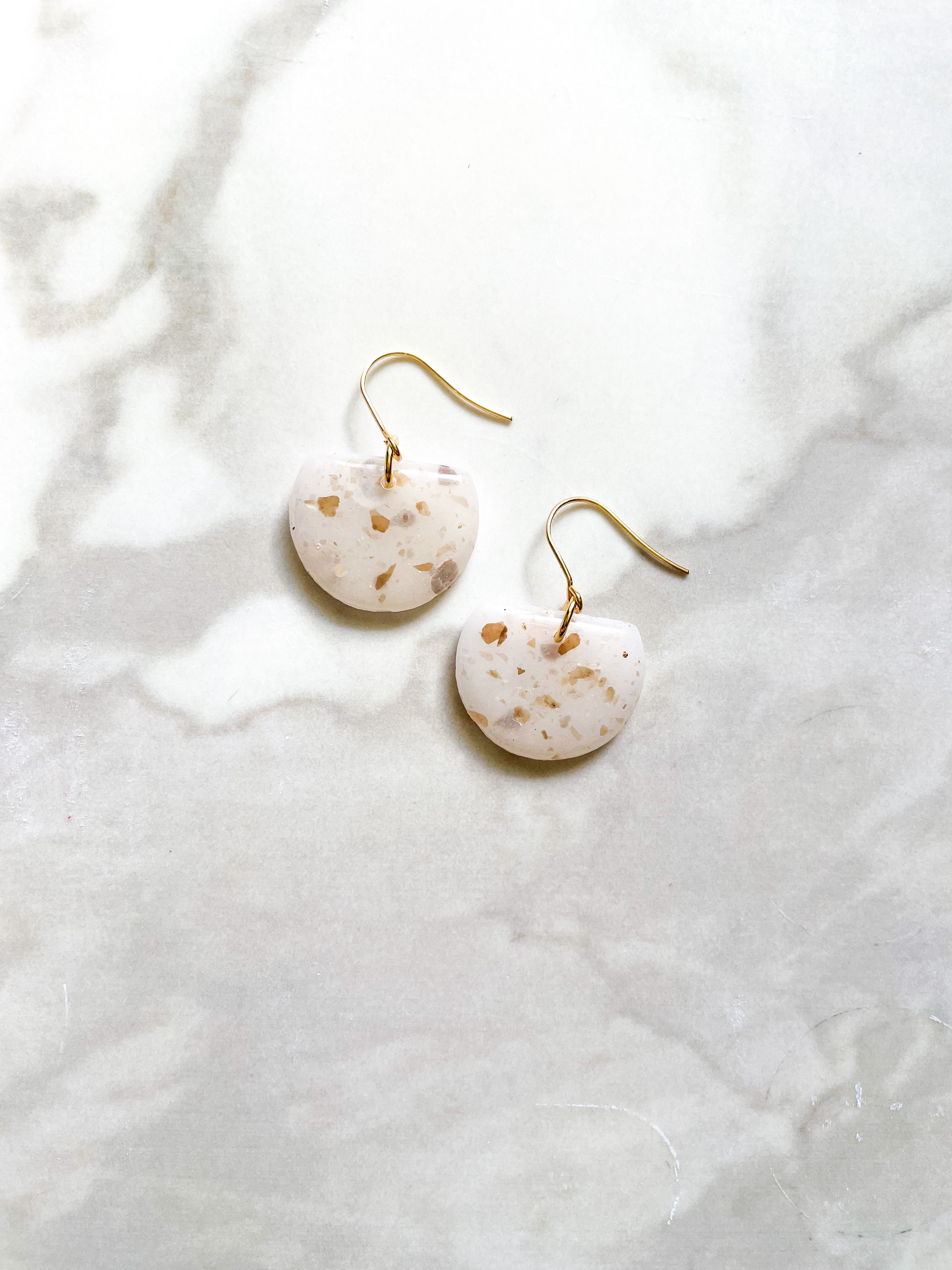 Opaque Shell Semi Circles – Cori Rose Handmade