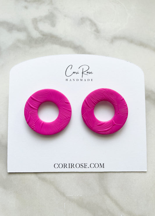 Fuschia Party Girl XL Studs