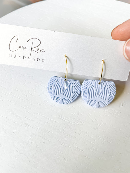 Sky Blue Textured Hoops